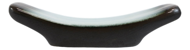Pack Of 8 Ceramic Zen Blue Crescent Shaped Chopsticks Tableware Rests Holders