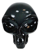 Ebros Small Black Translucent Extraterrestrial ET Alien Skull Figurine Collectible
