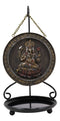 Ebros Hindu Ganesha Round Medallion Disk Backflow Incense Cone Holder Burner