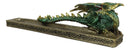 Medieval Celtic Green Dragon Roaring Incense Burner Holder Decorative Figurine