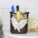 American Bald Eagle Cell Phone Pen Toothbrush Make Up Brush Holder Figurine