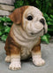 Ebros Lifelike Sitting Adorable Bulldog Puppy Dog Figurine 5"H Pet Pal Puppies