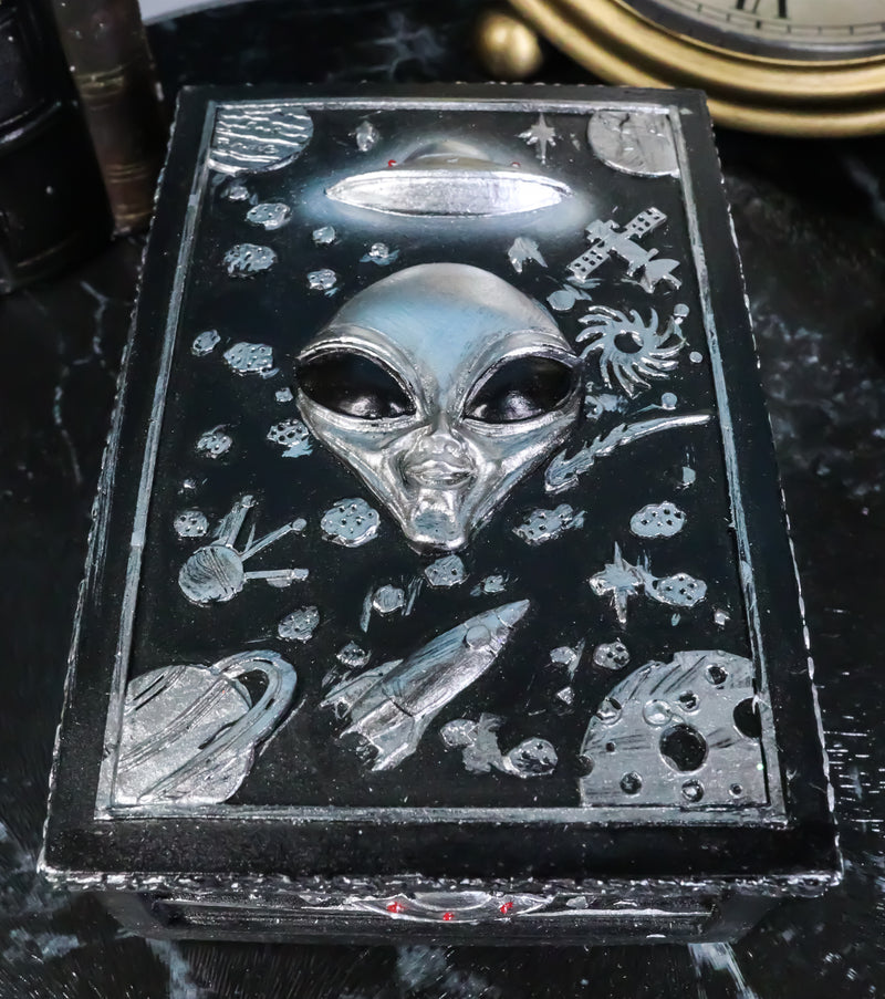 UFO Outer Space Planets Apollo Spaceship Roswell Alien Decorative Jewelry Box