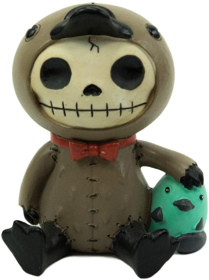 Ebros Larger Furry Bones Platypus Bill Holding Egg Figurine 4" Tall Skeleton - Ebros Gift