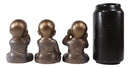 See Hear Speak No Evil Wise Shaolin Kung Fu Little Monks Set of Three Figurines