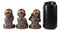 See Hear Speak No Evil Wise Shaolin Kung Fu Little Monks Set of Three Figurines