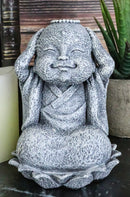 Ebros Zen Meditating Japanese Bosatsu Jizo Monk On Lotus Throne Statue 4" Tall