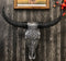 Western Floral Tribal Tattoo Tooled Bison Bull Cow Skull Wall Decor Plaque