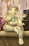 Ebros 15" Tall Hindu Ganesha Holding Modaka Bowl & Lotus Table Edge Shelf Sitter - Ebros Gift