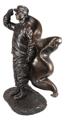 Ebros Solemn Tribute Patriotic American Soldier Saluting The Flag Statue USA Military
