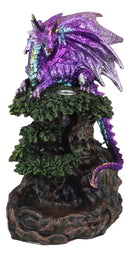 Metallic Purple Dragon On Greenman Tree Canopy Backflow Incense Cone Burner