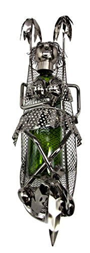 Ebros Vacation By The Beach Bikini Girl On Hammock Hand Made Metal Wine Bottle Holder