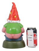 Butt Naked Defecating Fertilizers Organically Pooping Hippie Gnome Statue 12"H