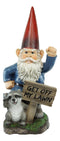 Ebros Grumpy Mr Gnome Dwarf With Feisty Raccoon Raising Fists Not Welcome Statue 17"H