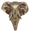 Ebros Rustic Bronzed Safari Elephant Wall Hook Hanger 7" Tall for Light Duty Weight Items