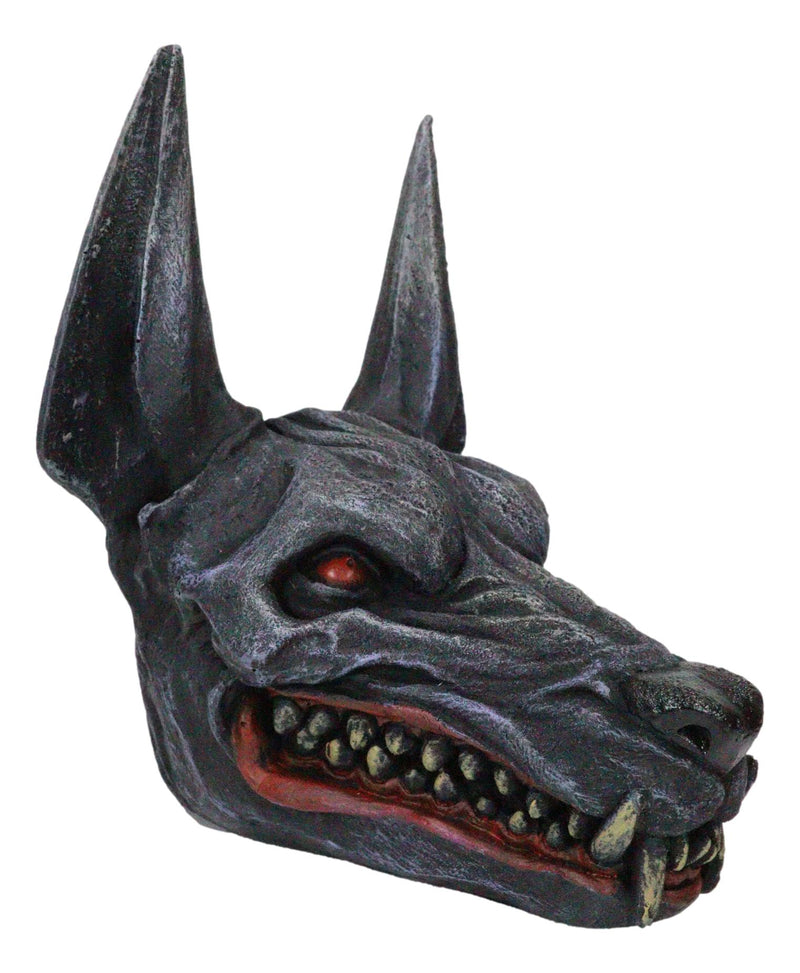 Ancient Egyptian Underworld Macabre Zombie Jackal God Anubis Skull Head Figurine