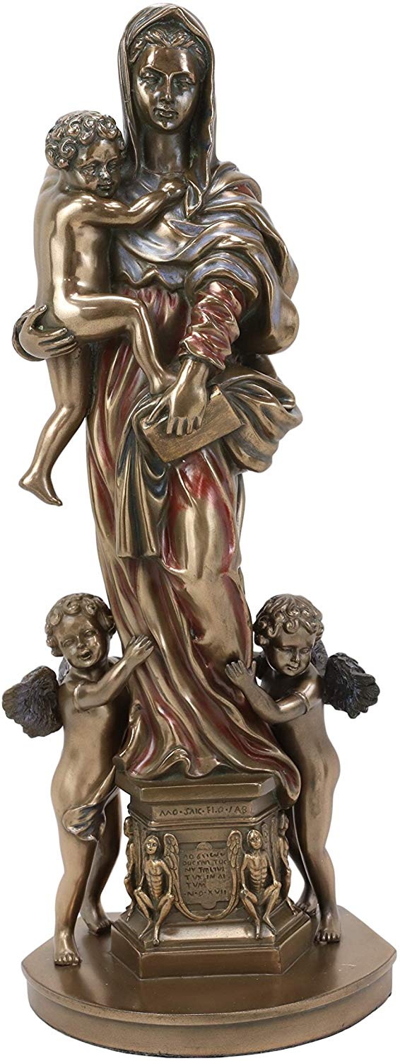 Ebros Madonna of The Harpies Statue Catholic Figurine 12"H Del Sarto Replica