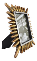 Rustic Western Cowboy Golden Gun Bullet Shells Casings 5"X7" Photo Picture Frame