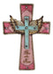 Rustic Western Cowgirl Pink And Turquoise Angel Wings Bless This Home Wall Cross