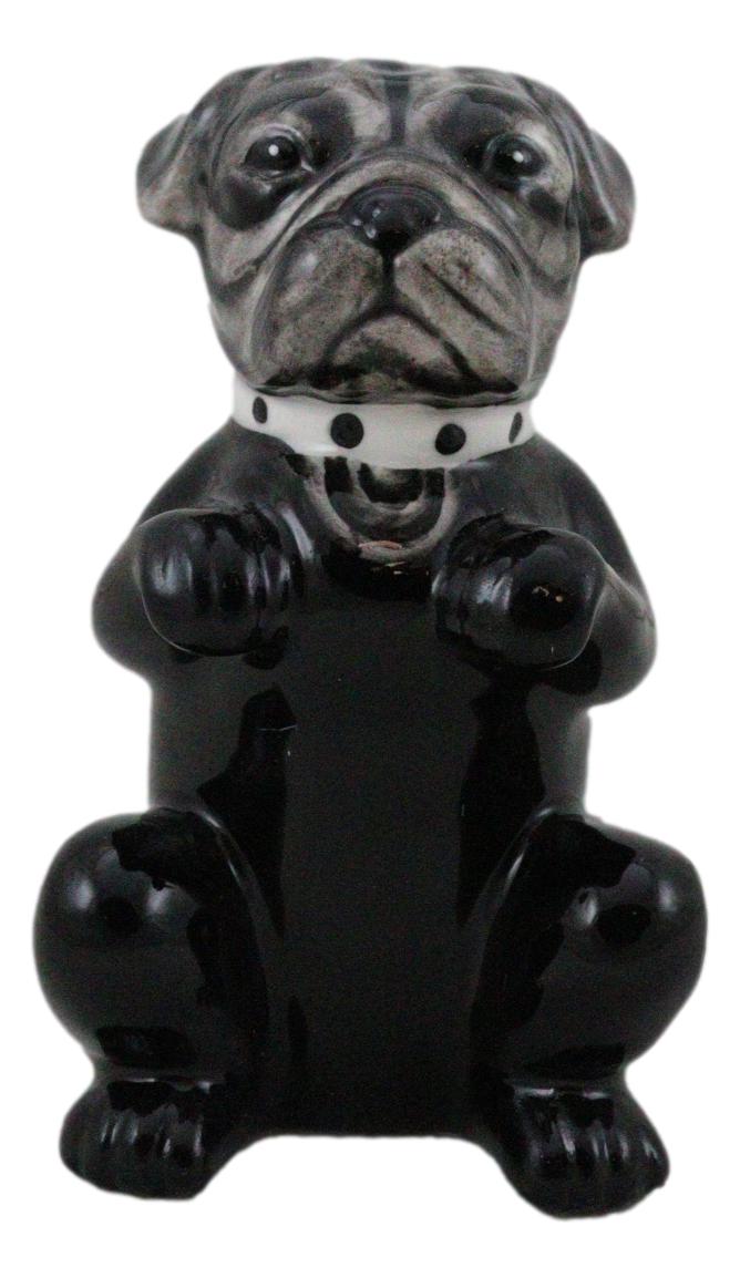 Adorable Black And Tan Begging Love Puppy Pugs Dogs Salt And Pepper Shakers Set