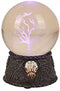 Ebros Gift Lighted LED Sphere Ball with Gothic Raven Resin Base Home Decor