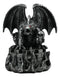 Ebros Aztec Quetzalcoatl Merciless Dragon with Human Skull Sacrifice Statue 10" Tall Fantasy Dragon Beast Sculptural Resin Home Decor