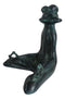 Ebros Verdi Aluminum Meditating Yoga Frog Garden Statue 11.5"H Inner Peace