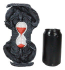 Invertible "Chronos" Gothic Twin Dragons Sand Timer Figurine Dragon Hourglass 8"