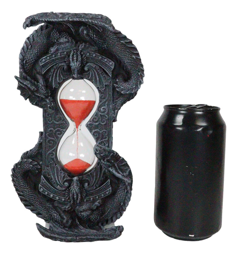 Invertible "Chronos" Gothic Twin Dragons Sand Timer Figurine Dragon Hourglass 8"