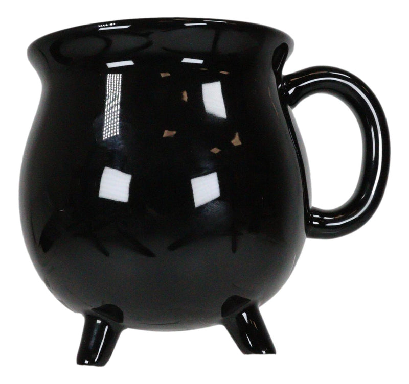 Ceramic Wicca Hocus Pocus Witch Potion Broil Black Cauldron Mug Cup With Handle