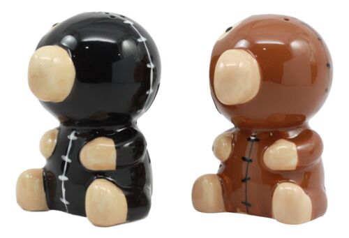 Ebros Furrybones Twins Voodoo Skeleton Monkeys Ceramic Salt Pepper Shakers Set