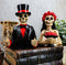 Ebros Wedding Bride And Groom Skeleton Couple Figurine 2 Piece Set 5.25"Tall