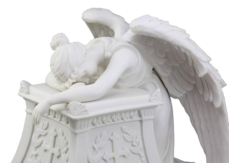 Ebros Inspirational Guardian Mourning Angel Cremation Urn 12.75" Tall 320 Cu In