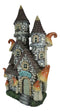 Fairy Garden LED Light Up Castle Stone House With Tall Tower Roofs Figurine