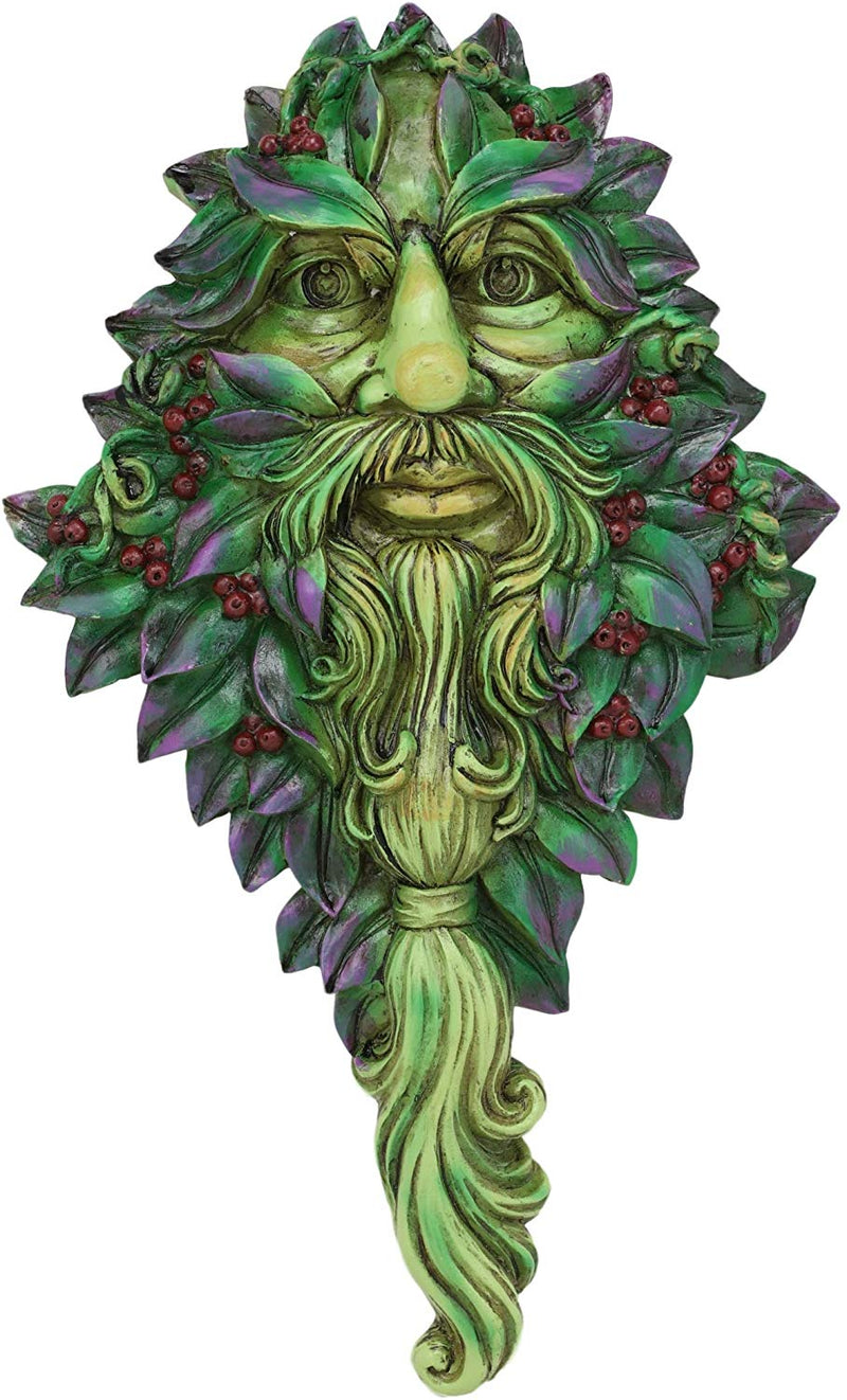 Ebros Celtic Winter Solstice Greenman Hanging Wall Decor Plaque 12.75" High
