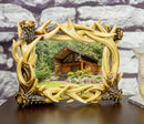 Rustic Intertwined Stag Deer Antlers Picture Frame With Easel Back 4"X6" Photo
