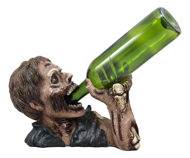 Ebros Spooky Walking Undead Zombie Drinking Wine Bottle Holder