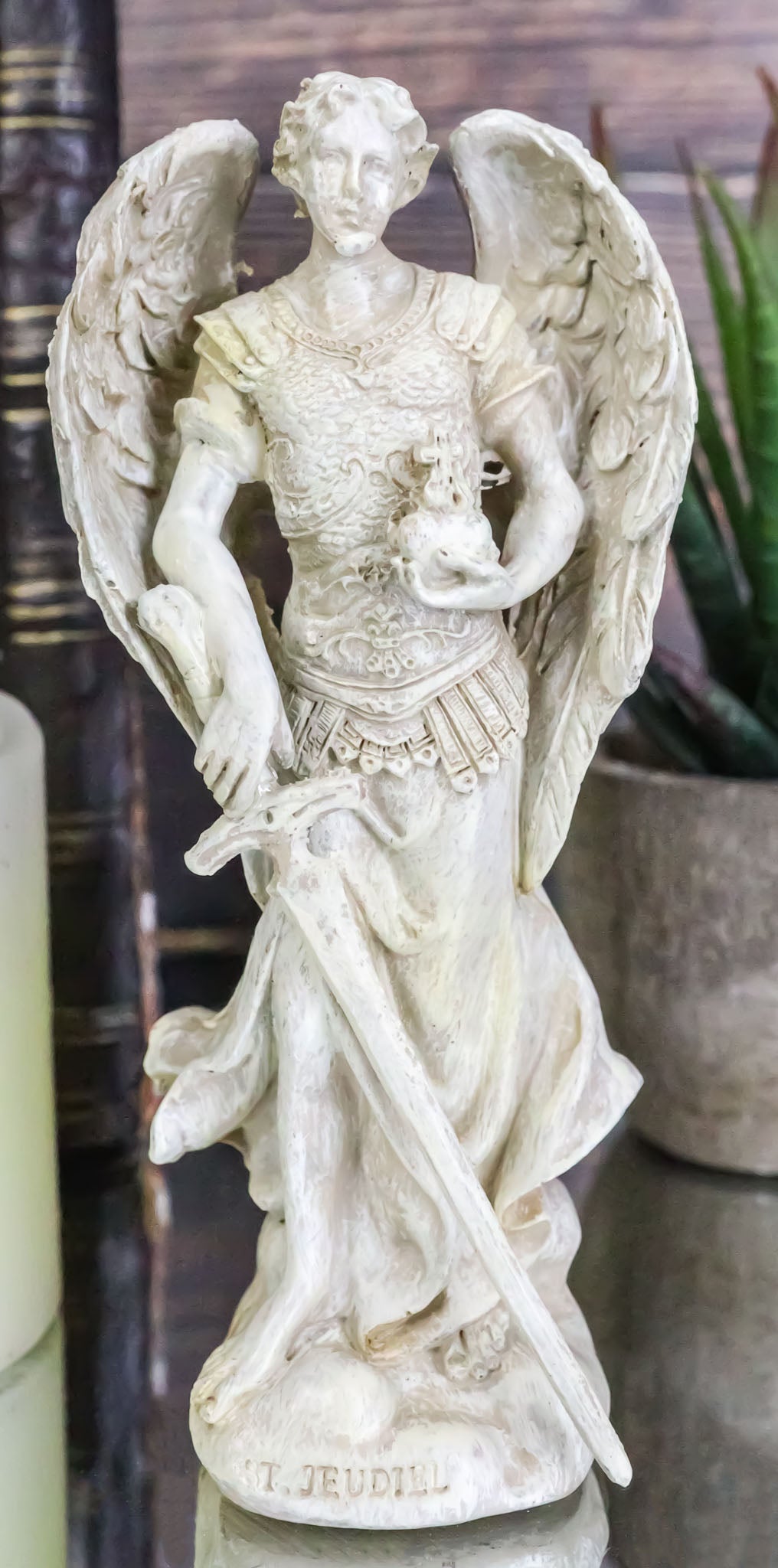 Ebros Catholic Saint Jegudiel Jehudiel Archangel Statue 5"H Laudation Reward Of God - Ebros Gift