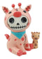 Furry Bones Kirin Pink Polkadot Giraffe Figurine 3"H Voodoo Skeleton Furrybones