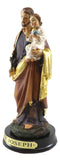 Ebros Catholic Divinity Saint Joseph Carrying Baby Jesus Figurine 5"H Holy Family