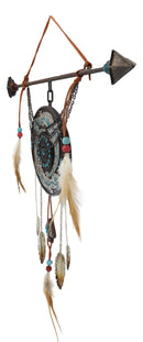 Pack Of 2 Indian Moon Gecko Lizards Arrow Dreamcatcher Feathers Wall Decors