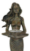 Rustic Rust Bronze Finish Nautical Ocean Mermaid With Shell Candle Wall Sconce