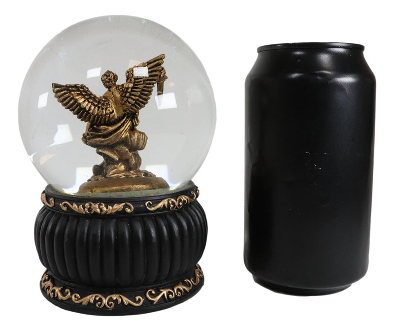 Ebros Guardian Holy Archangel Saint Michael Trampling On Satan Water Globe Figurine