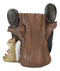 Whimsical Holiday Tipsy Drunk Garden Gnome Sleeping Near Squirrel Wine Holder