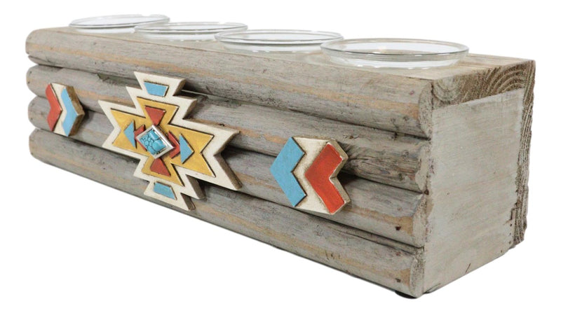 Southwest Aztec Indian Vector Diamonds Arrows Tea Light Votive Candles Holder