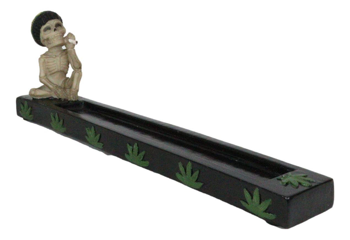 Good Vibes Day of The Dead Reggae Rasta Skeleton Smoking Stash Incense Burner
