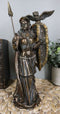 Ebros Greek Goddess Athena Wearing Helmet With Spear Aegis Shield And Owl Statue Decor