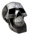 Cyborg Geometric Vector Matrix Polygon Silver Skull Decorative Figurine 6.75"L