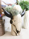 Wildlife Southwestern Rustic Steer Ox Bull Cow Skull Vase Planter Decor Figurine