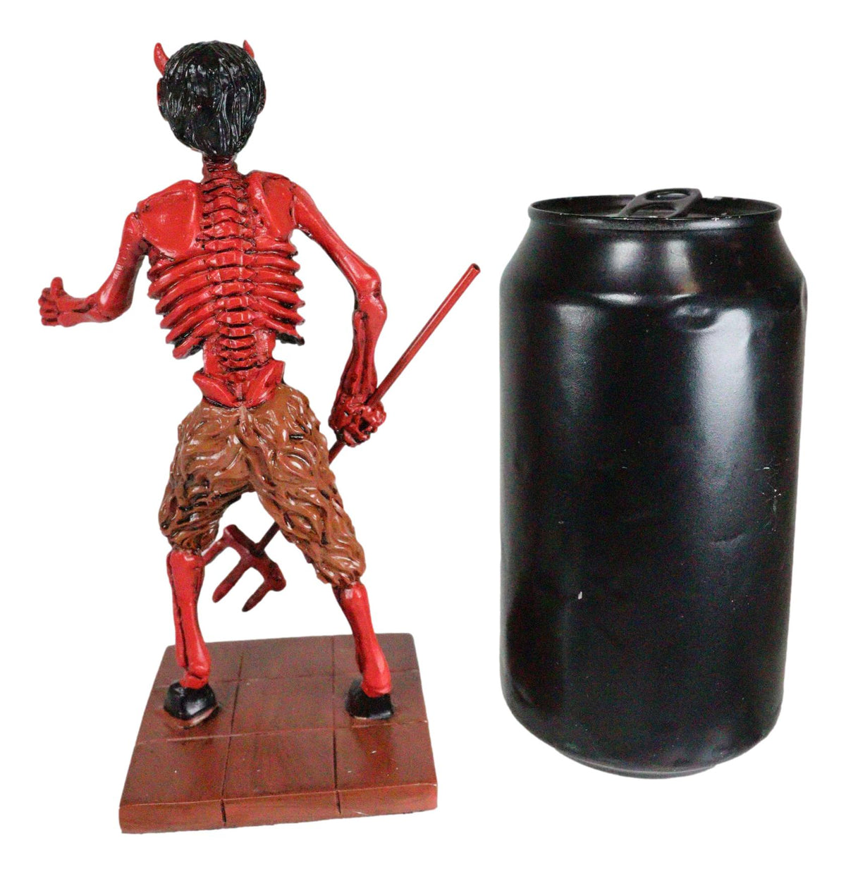 El Diablo Demon Reaper With Fork Skeleton Day of The Dead Figurine